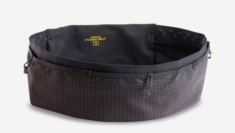 ceinture hydratation de running porte flasques noire.